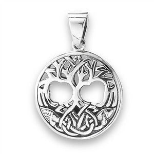Celtic Knot Tree of Life .925 Sterling Silver Fashion Pendant Necklace - Matties Modern Jewelry