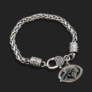 Carolina Panthers NFL Football Charm Dangle Women's Fashion Clasp Bracelet - Matties Modern Jewelry