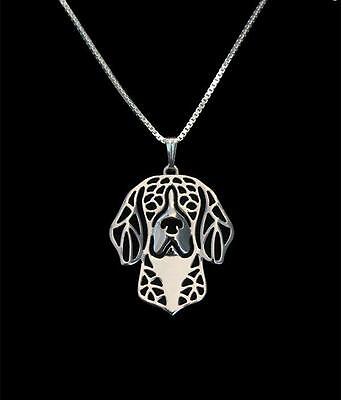 Beagle Hunting Dog Canine Collection Silver Tone Metal Pendant Necklace - Matties Modern Jewelry