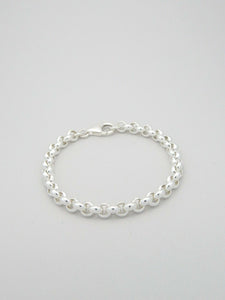 Sterling Silver .925 Women's Rolo Chain Link Lobster Clasp Fashion Bracelet - Matties Modern Jewelry