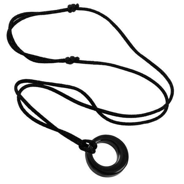 Black Circle of Life Cremation Urn Stainless Steel Fashion Pendant Necklace - Matties Modern Jewelry