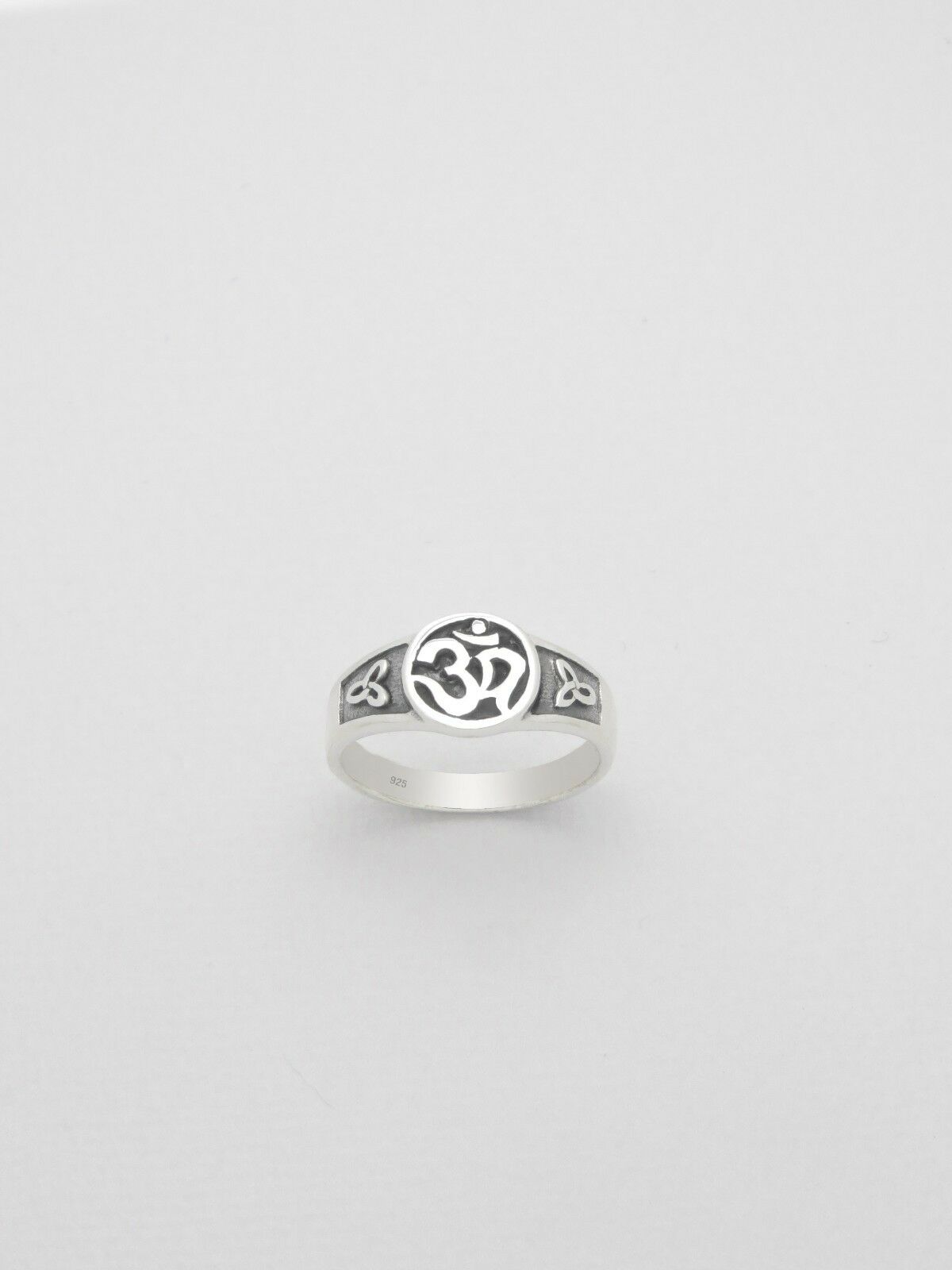 Sterling Silver .925 Hindu Om Ohm Aum Triquerta Fashion Ring Sizes 6-9 - Matties Modern Jewelry