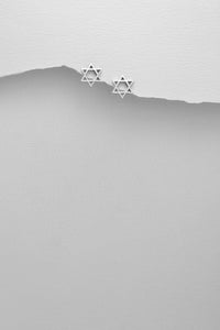 Jewish Star of David .925 Sterling Silver Small Stud Post Fashion Earrings - Matties Modern Jewelry