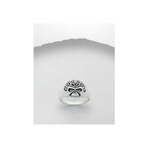 Ornate Skull Head Biker Gothic .925 Sterling Silver Unisex Fashion Ring 7.5-12 - Matties Modern Jewelry