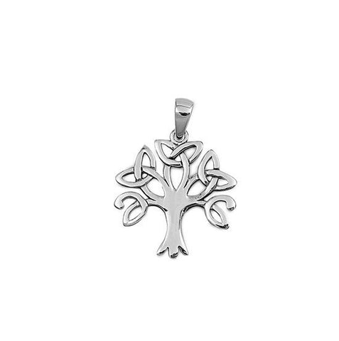 Celtic Tree of Life Trinity Knots .925 Sterling Silver Fashion Pendant Necklace - Matties Modern Jewelry