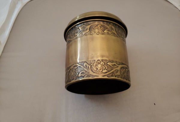 Brass Round Pet Dog Cremation Urn "Until We Meet Again at the Rainbow Bridge - Matties Modern Jewelry