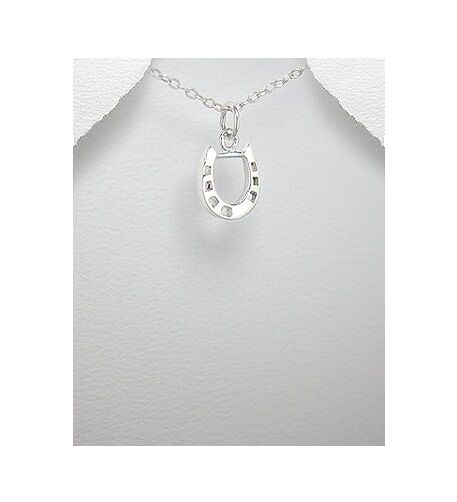 Small Horseshoe Charm Sterling Silver .925 Fashion Pendant Necklace - Matties Modern Jewelry