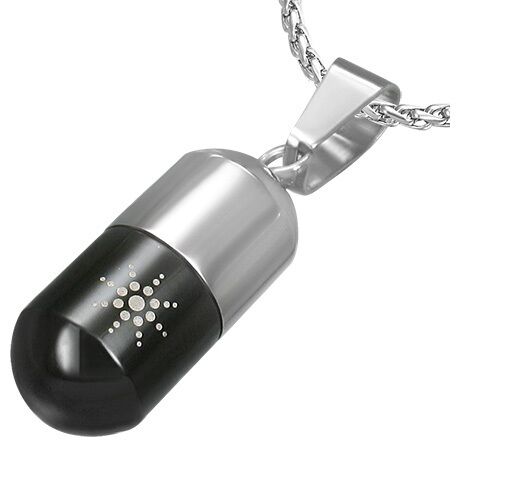 Black and Silver 2 Tone Sun Rays Cremation Urn Stainless Steel Pendant Necklace - Matties Modern Jewelry