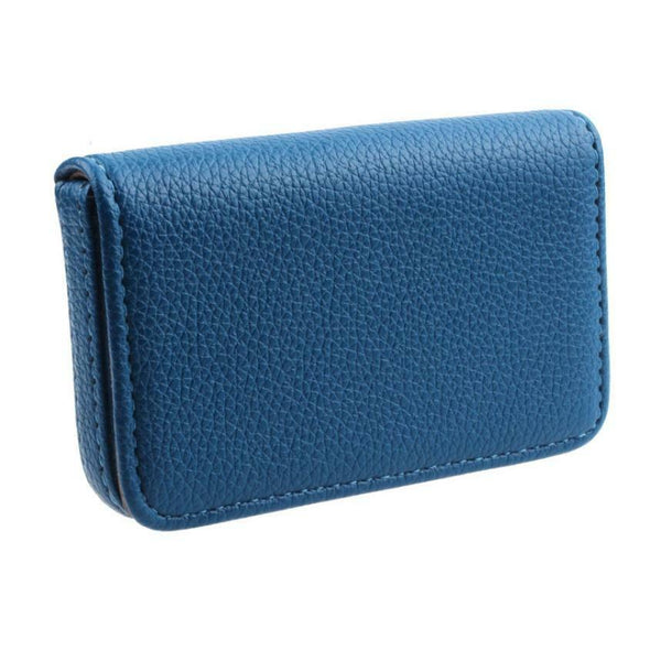 Leather Credit Business Card Case Front Pocket Wallet Small Magnetic Closure - Matties Modern Jewelry