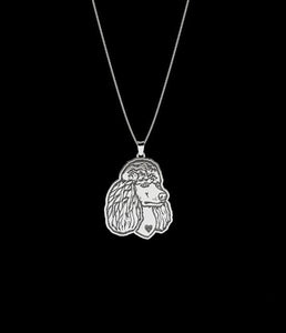 Adorable Poodle Dog Canine Collection Silver Tone Fashion Pendant Necklace - Matties Modern Jewelry
