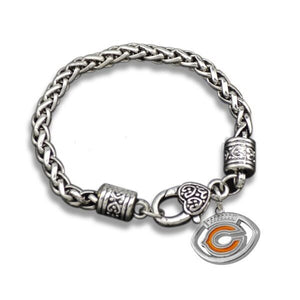 Chicago Bears Football Charm Dangle Women's Fashion Clasp Bracelet - Matties Modern Jewelry