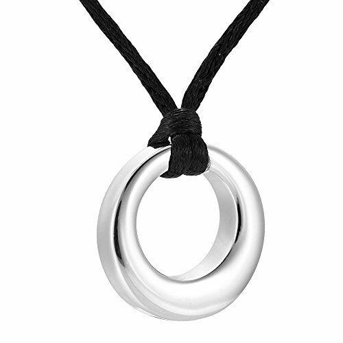 Silver Circle of Life Cremation Urn Stainless Steel Fashion Pendant Necklace - Matties Modern Jewelry