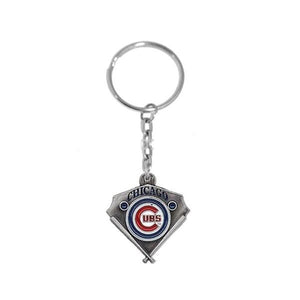 Chicago Cubs Baseball Diamond Team Logo Charm Key chain - Matties Modern Jewelry