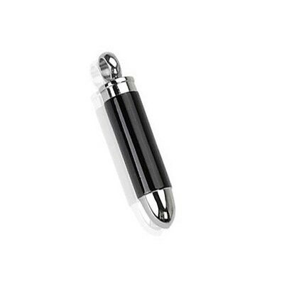 Black and Silver Stainless Steel Bullet Pendant Necklace - Matties Modern Jewelry
