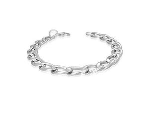 Men's Figaro Silver Link 316 Stainless Steel Bracelet CBV019 - Matties Modern Jewelry