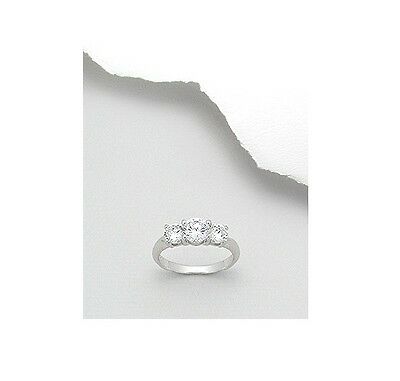 3 Stone Stylish CZ .925 Sterling Silver Love Promise Ring Sizes 6-9 - Matties Modern Jewelry