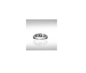 Sterling Silver .925 Triple Om Ohm Aum Ring Sizes 5-15 - Matties Modern Jewelry