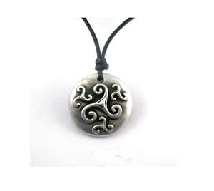 Irish Celtic Realm The Four Spirals Pendant Necklace - Matties Modern Jewelry