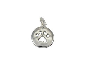 Silver Dog Paw Print Fashion Charm Pendant Necklace - Matties Modern Jewelry
