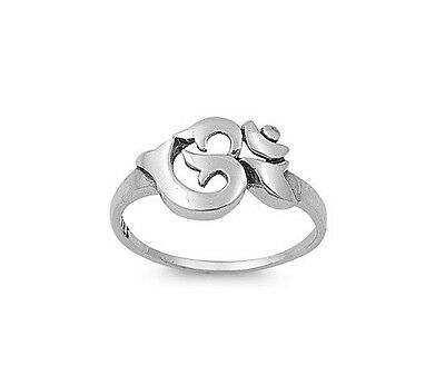 Sterling Silver .925 Om Ohm Aum Ornate Ring Sizes 5-9 - Matties Modern Jewelry