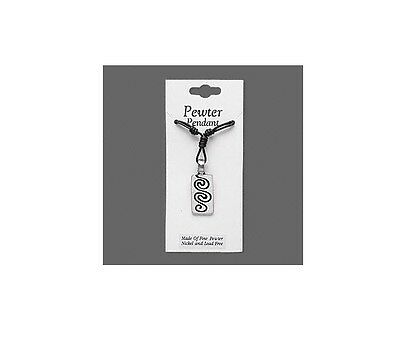Irish Celtic Spiral Swirl Pewter Fashion Pendant Necklace - Matties Modern Jewelry