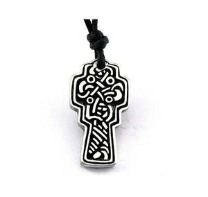 Irish Celtic Kingdom Cross Pewter Fashion Pendant Necklace - Matties Modern Jewelry