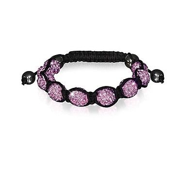Light Purple Lavender Crystal 10MM Bead Adjustable Fashion Trendy Bracelet - Matties Modern Jewelry